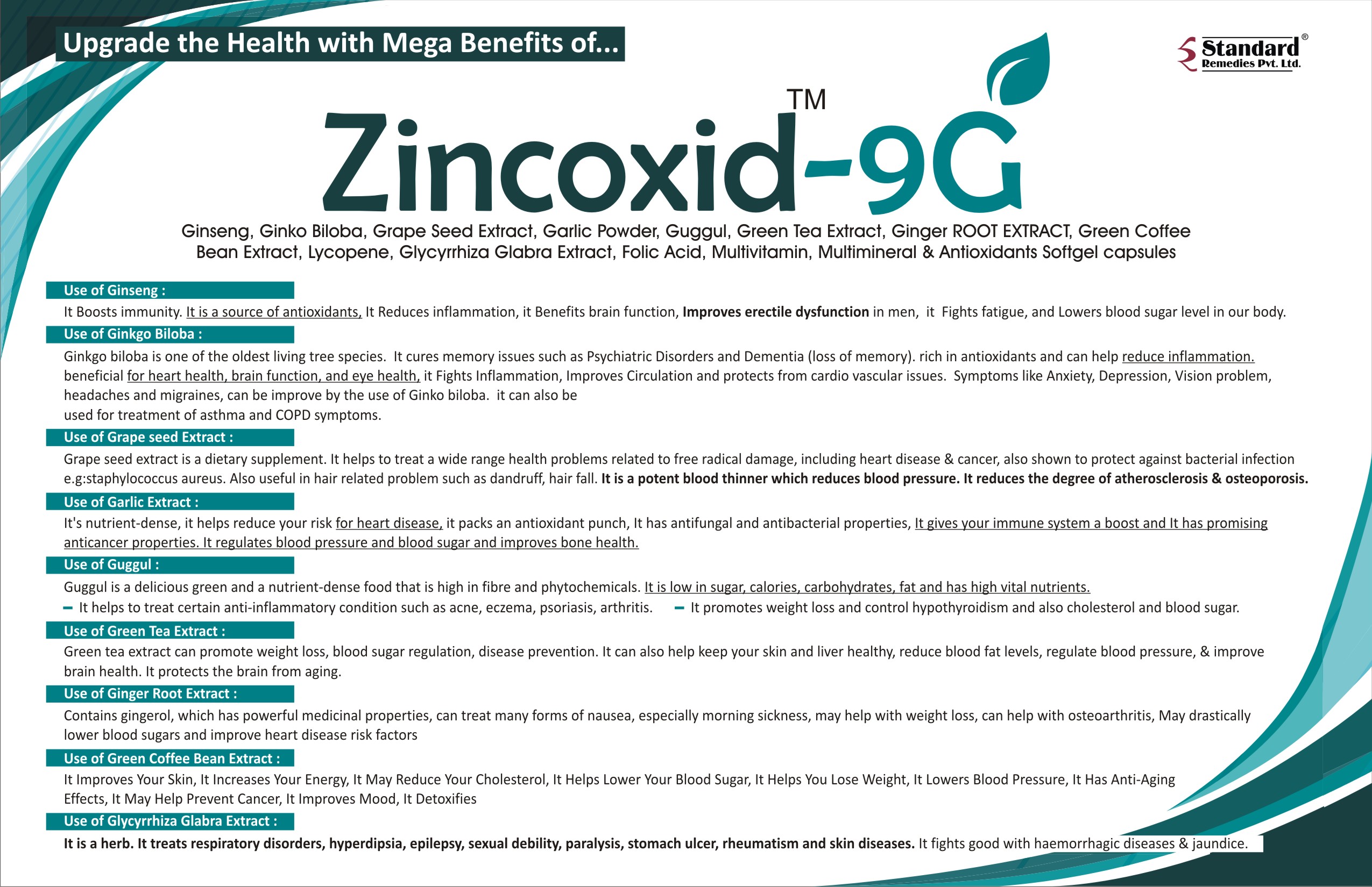 ZINCOXID-9G SOFTGEL CAPSULES